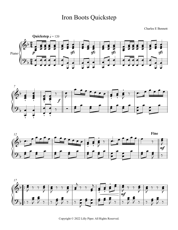 Iron Boots Quickstep (arr. Lilly Piper)