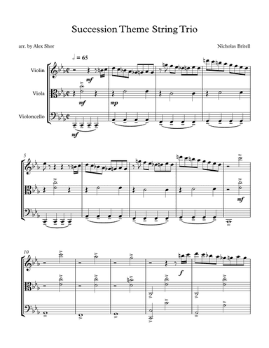 Succession Theme (arr. Alex Shor)