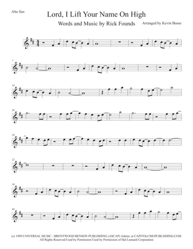 Lord, I Lift Your Name On High (arr. Kevin Busse)