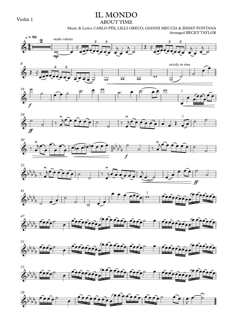 Il Mondo (arr. Becky Taylor)
