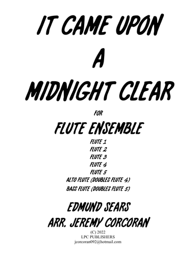 It Came Upon A Midnight Clear for Flute Ensemble (arr. Jeremy Corcoran)