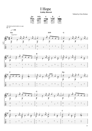 I Hope (arr. Chris Richter)