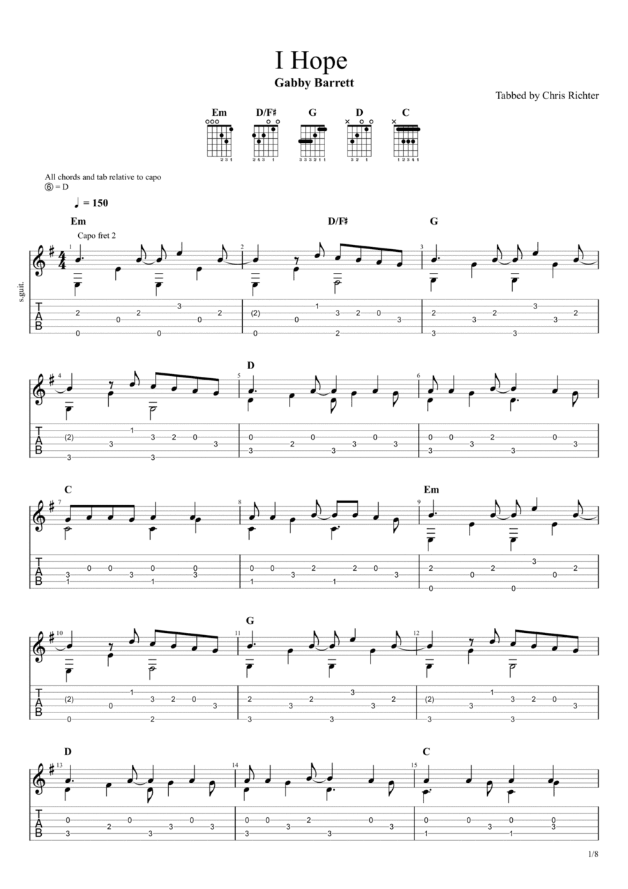 I Hope (arr. Chris Richter)