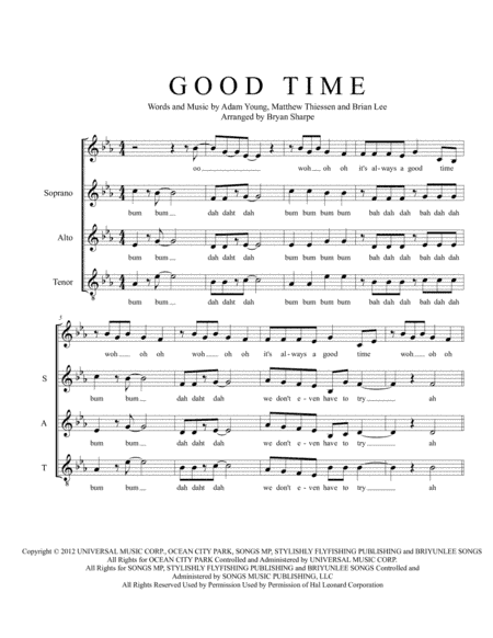 Good Time (arr. Bryan Sharpe)