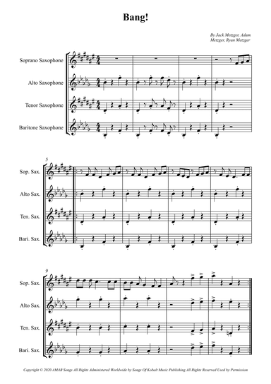 Bang! (arr. Wesley S. SIlva)
