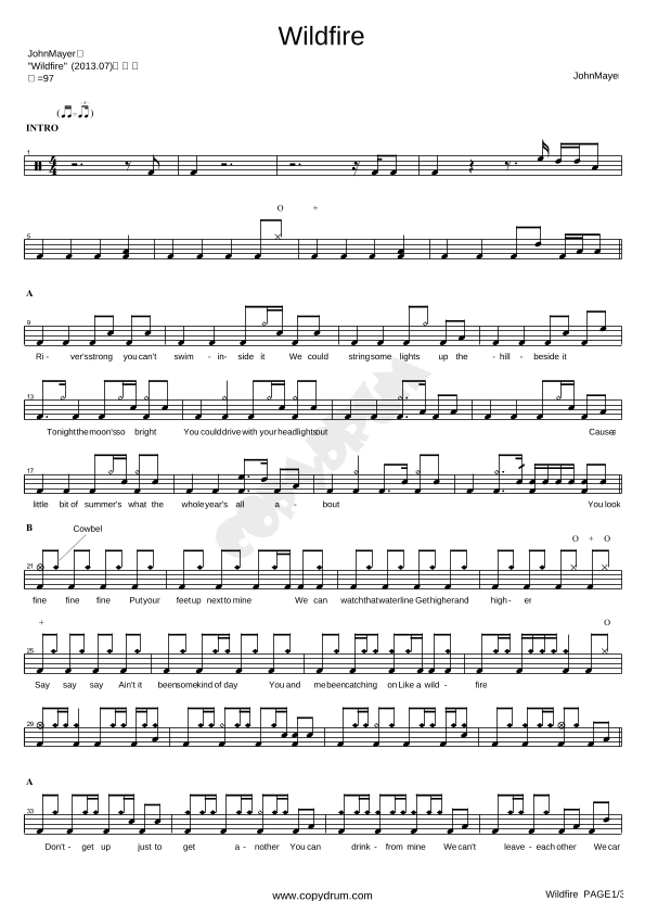 Wildfire (arr. COPYDRUM)