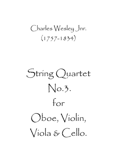 String Quartet No.3 (arr. Spence Bundy)