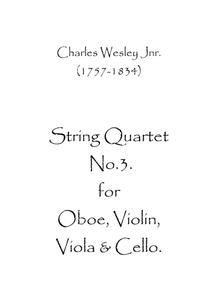 String Quartet No.3 (arr. Spence Bundy)