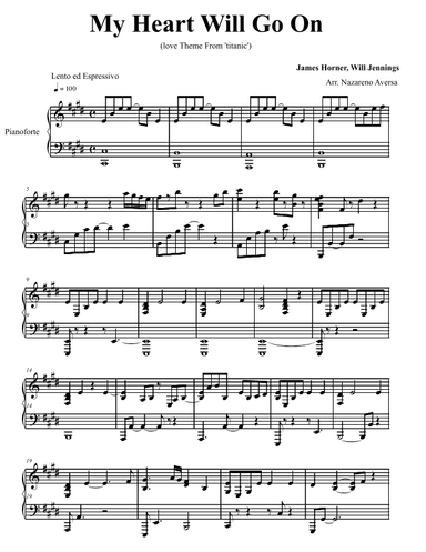 My Heart Will Go On (love Theme From 'titanic') (arr. Nazareno Aversa)
