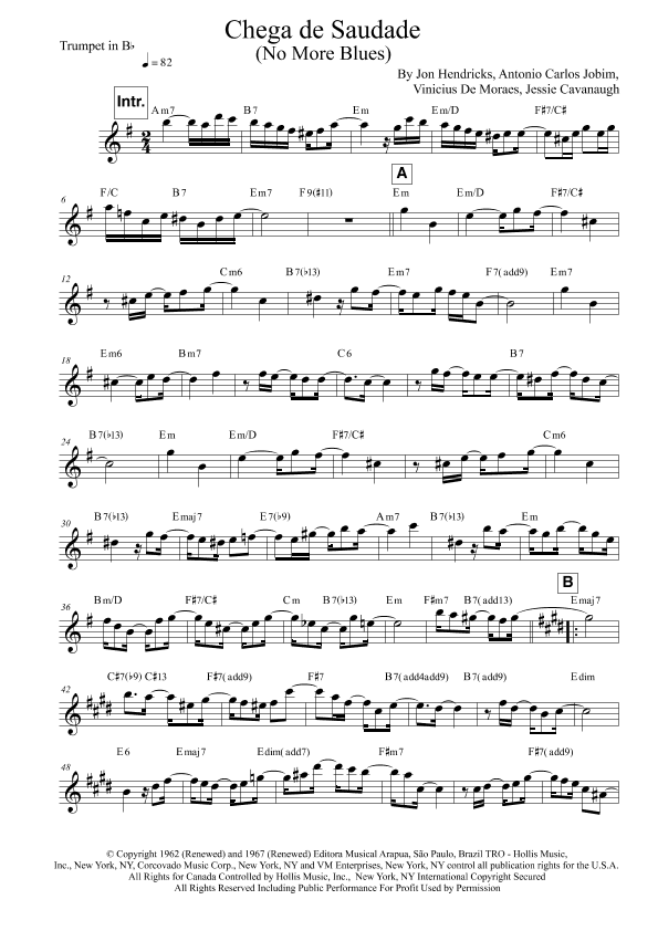 Chega De Saudade (no More Blues) (arr. Leonardo Silva)