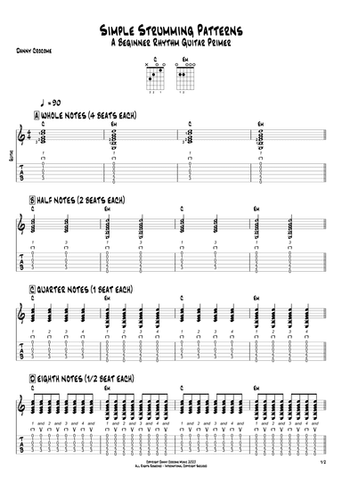 Simple Strumming Patterns (A Beginner Rhythm Guitar Primer)