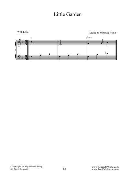 Little Garden - Easy Piano Solo