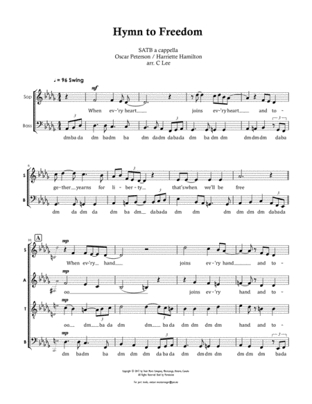 Hymn To Freedom (arr. Charles Lee)