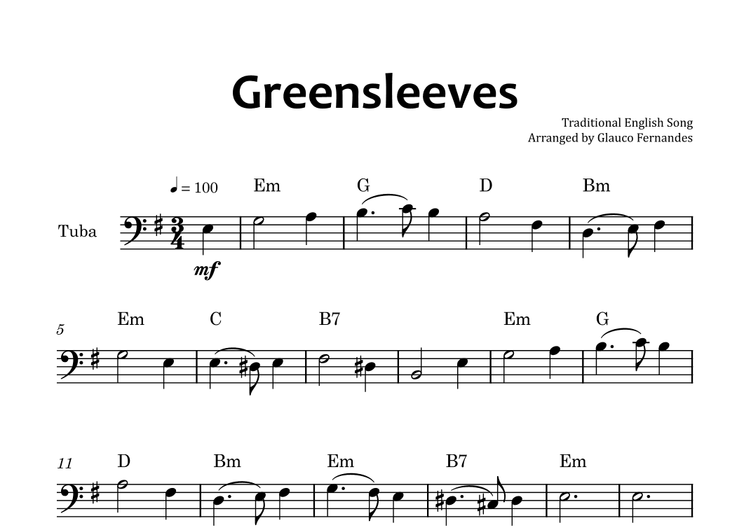 Greensleeves (arr. Glauco Fernandes)