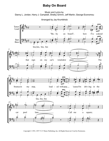 Baby On Board (arr. Jay Krumbholz)