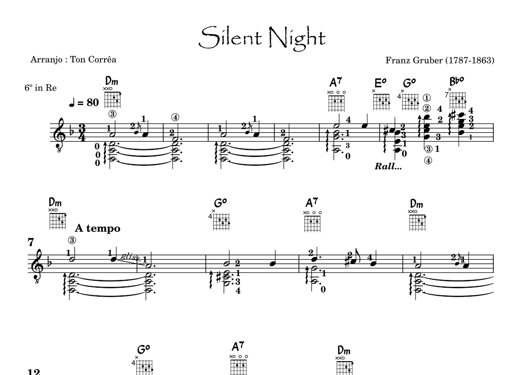 Silent Night - Score Only (arr. Ton Corrêa)