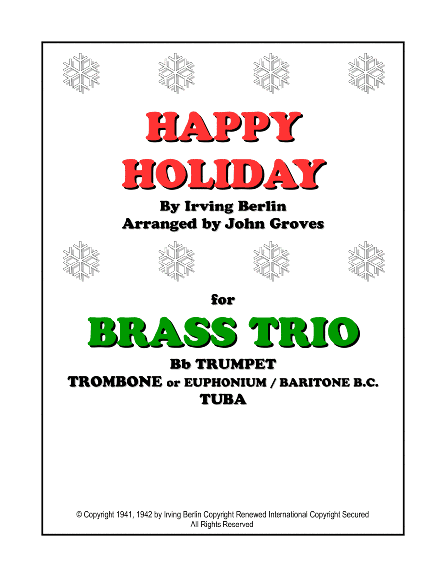 Happy Holiday (arr. John Groves)
