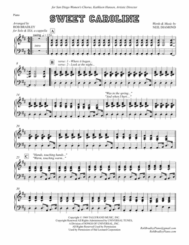 Sweet Caroline (arr. Rob Bradley)