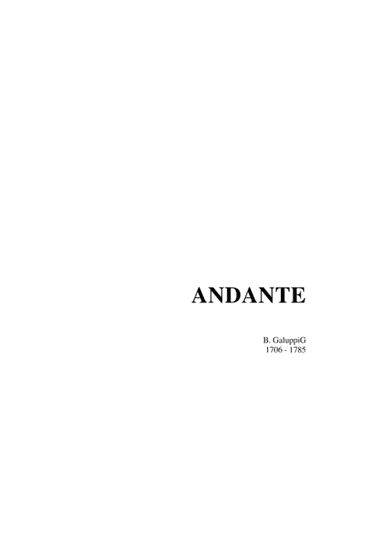 ANDANTE  B. Galuppi (arr. M. Meneguzzo)