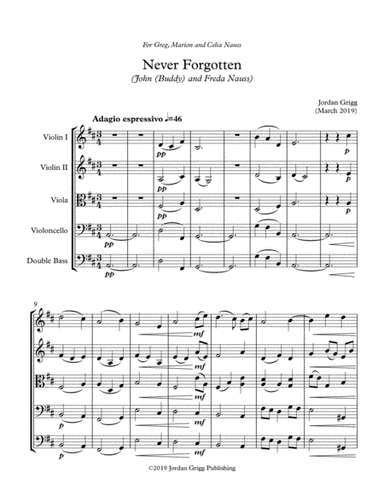 Never Forgotten (John (Buddy) and Freda Nauss)