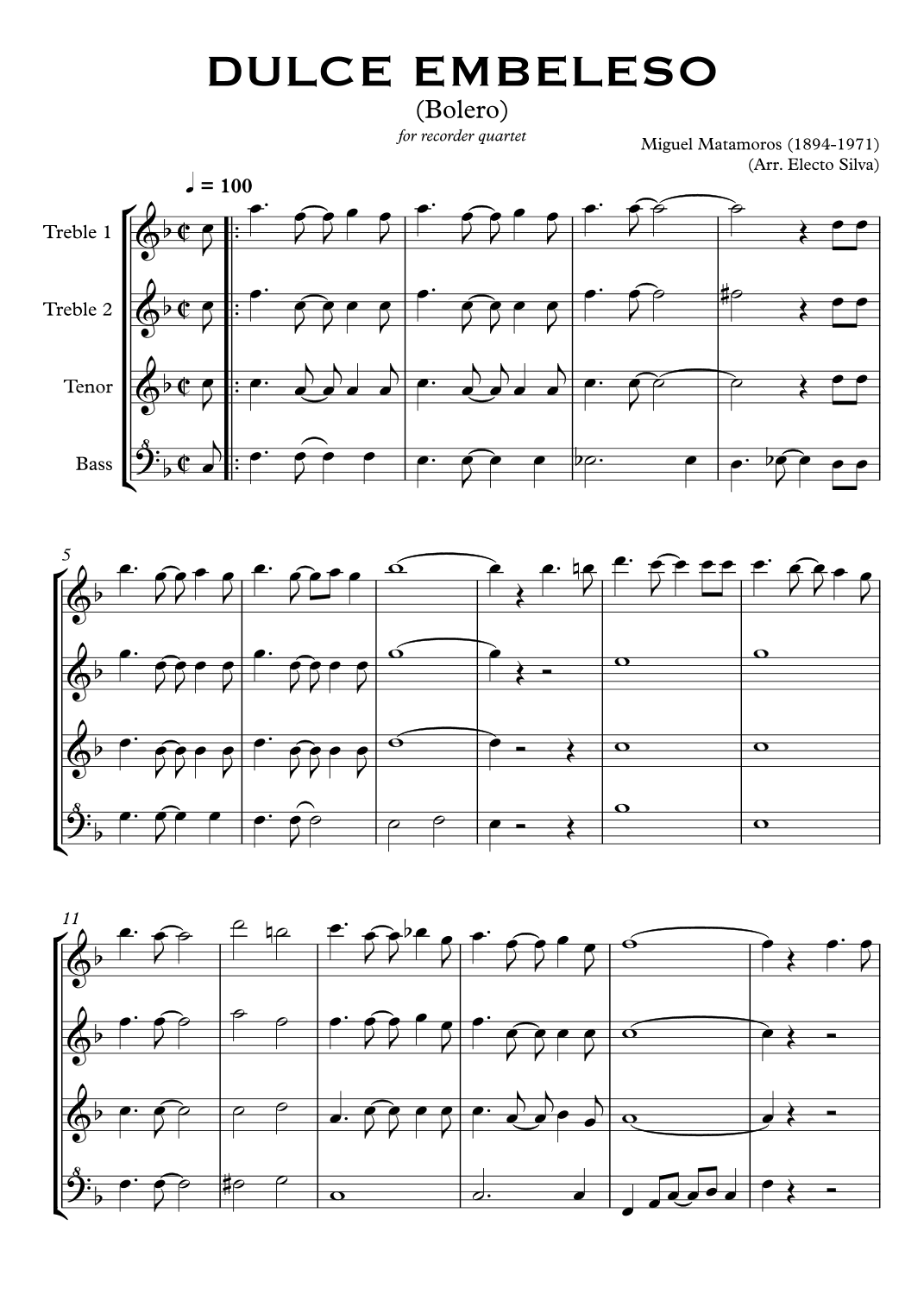 Dulce Embeleso (arr. Clive Lane)