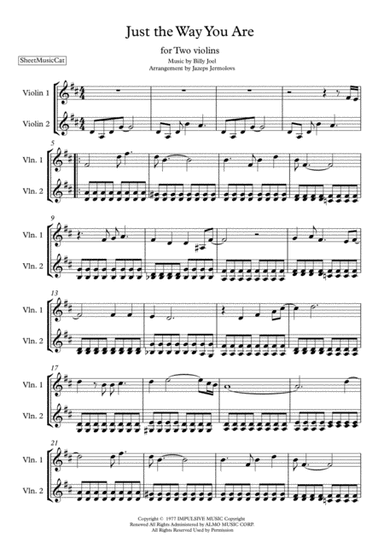 Just The Way You Are (arr. Jazeps Jermolovs)