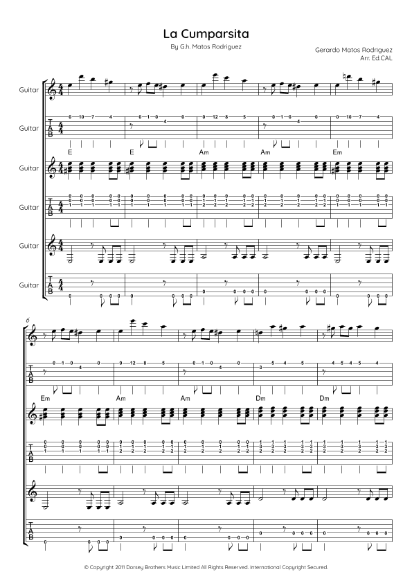 La Cumparsita (arr. Arr. Ed.CAL)
