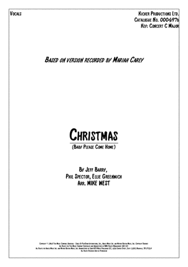 Christmas (baby Please Come Home) (arr. Mike West)