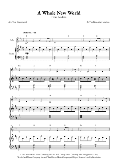 A Whole New World (arr. Tom Drummond)