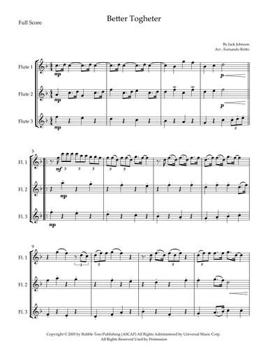 Better Together (arr. Fernando Britto)