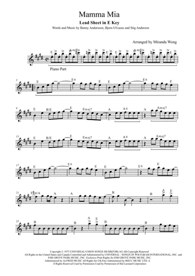 Mamma Mia (arr. Miranda Wong)