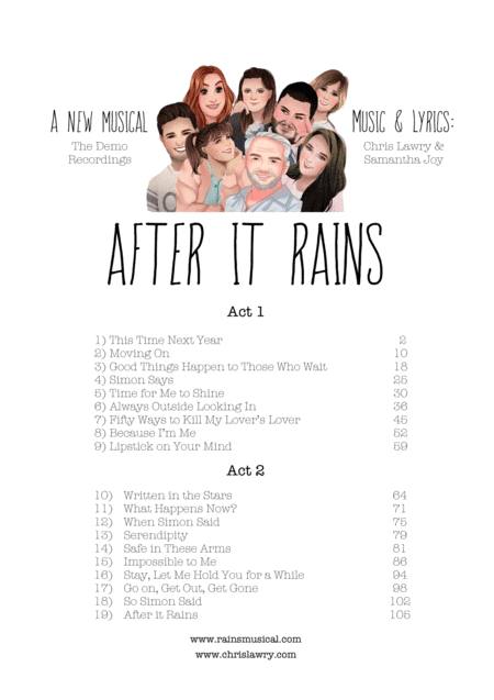 After it Rains - A New Musical - Piano/Vocal Score PDF (the full musical)