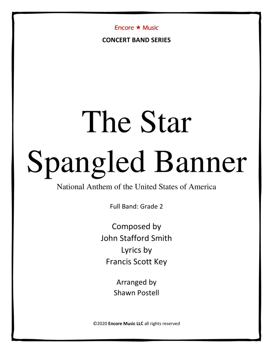 Star Spangled Banner for Concert Band (arr. Shawn Postell)