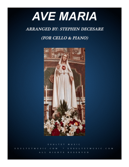 Ave Maria (for Cello solo - Piano accompaniment) (arr. Stephen DeCesare)