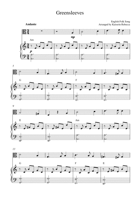 Greensleeves (arr. Kaiserin Rebecca)