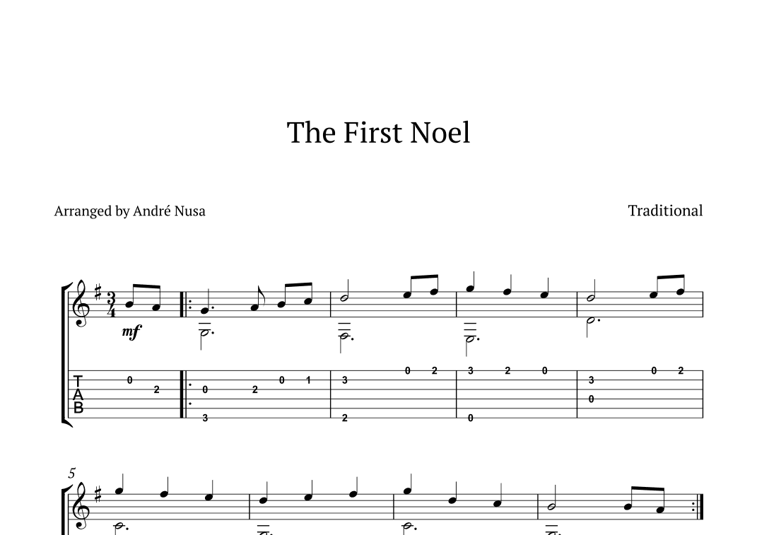 The First Noel (arr. André Nusa)