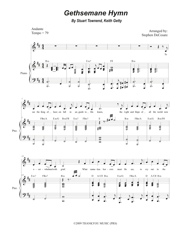 Gethsemane Hymn (arr. Stephen DeCesare)