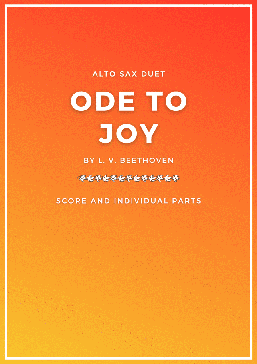 Ode to Joy for sax duet (arr. Douglas Wattson)