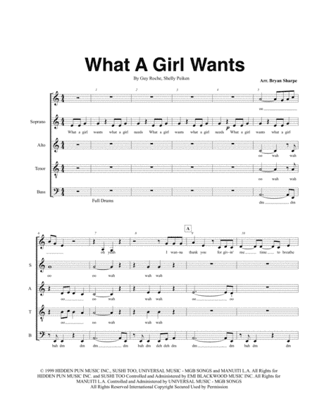 What A Girl Wants (arr. Bryan Sharpe)