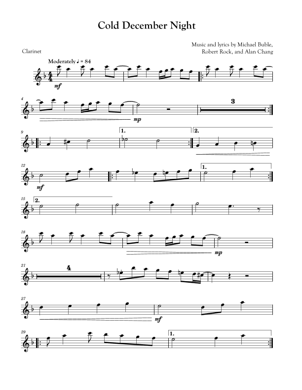 Cold December Night (arr. David Lartey)