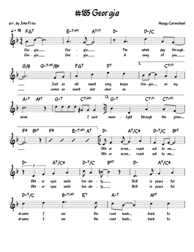 Georgia (arr. John Fries)