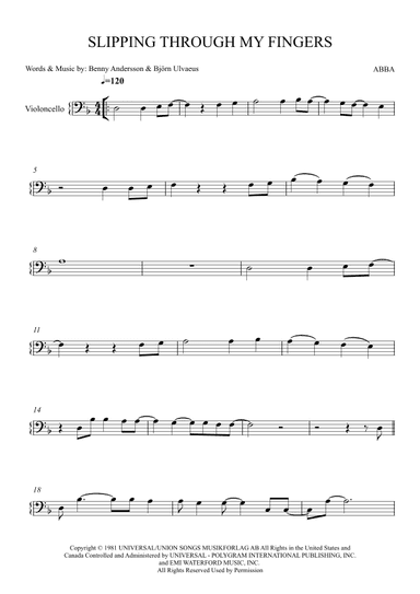 Slipping Through My Fingers (arr. Karen Gueiros)