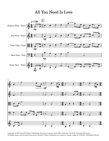 All You Need Is Love (arr. Joseph Judge)