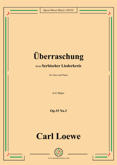 Loewe-Überraschung,in E Major,Op.15 No.3 (arr. OSM Press)