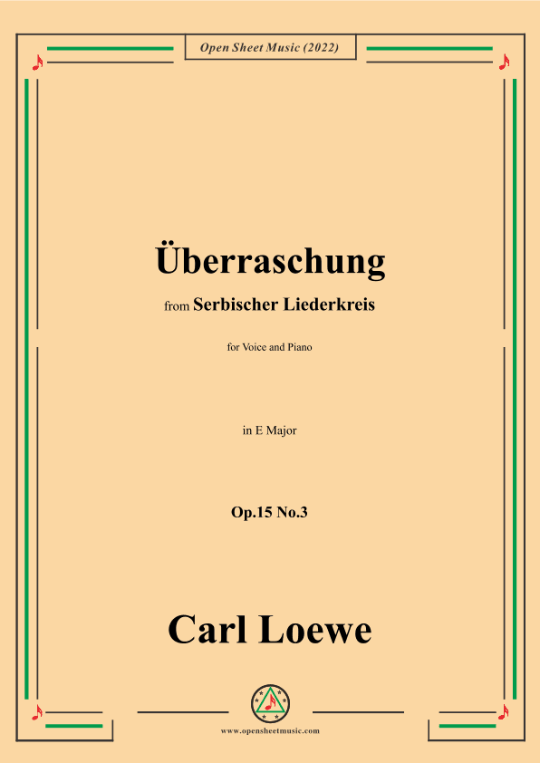 Loewe-Überraschung,in E Major,Op.15 No.3 (arr. OSM Press)