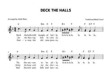 Deck The Halls - Lead Sheet in F (arr. Valdir Maia)