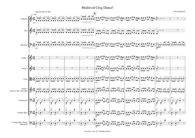 Medieval Clog Dance! for Choir (SAB) and String Orchestra