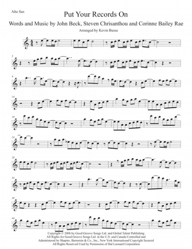 Put Your Records On (arr. Kevin Busse)