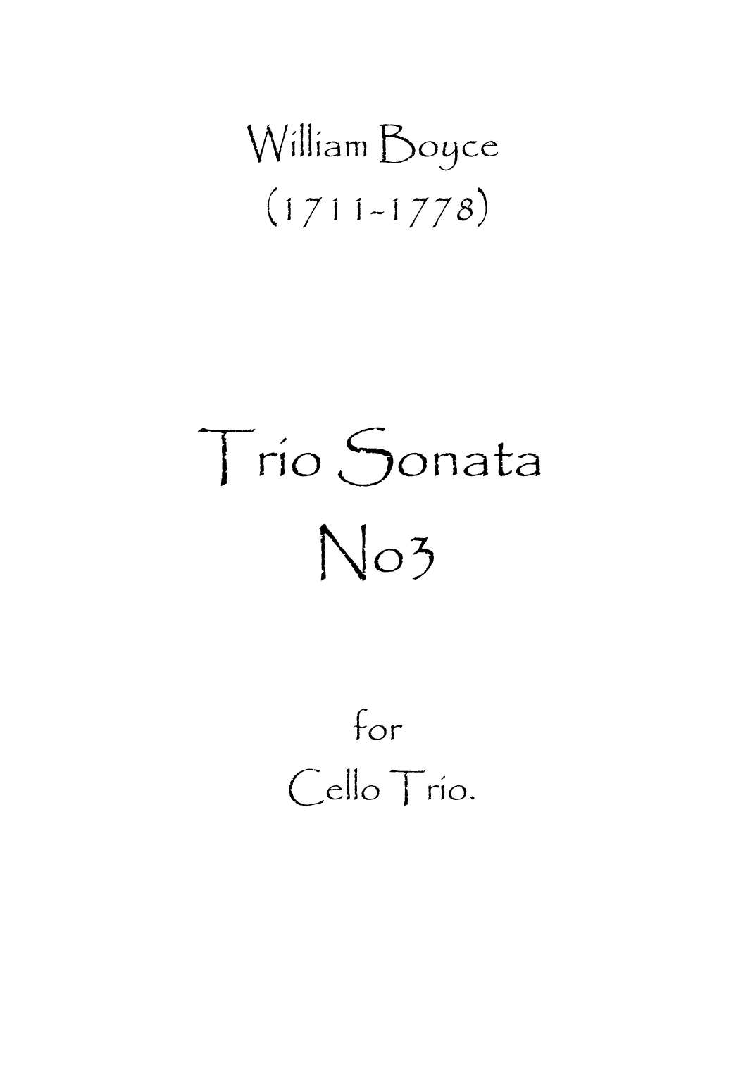 Trio Sonata No.3 (arr. Spencer Bundy)