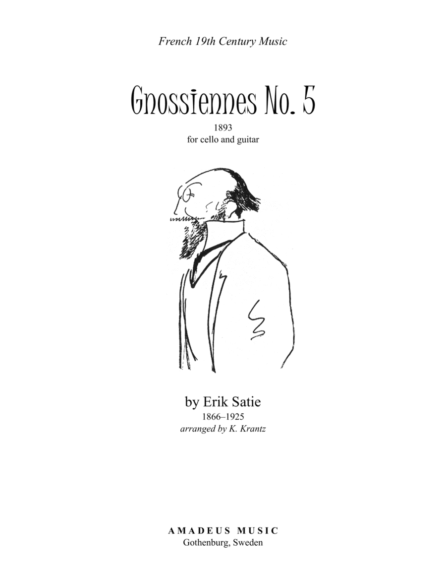 Gnossienne no. 5 for cello and guitar (arr. K. Krantz)